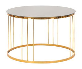 Masuta de cafea Simple Bronze, Mauro Ferretti, Ø 70x46 cm, fier, auriu