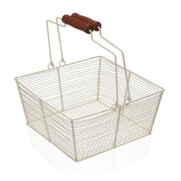 Cos pentru fructe Versa, 22.5 x 22.5 x 10 cm, otel/lemn