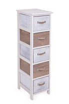 Comoda Meredith, Bizzotto, 26 x 32 x 98 cm, lemn de paulownia
