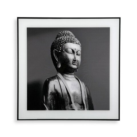 Tablou decorativ din sticla Buddha, Versa, 50x50 cm