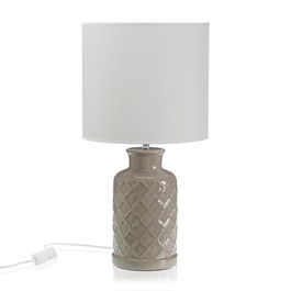 Lampa de masa Grey Cylinder, Versa, Ø25x50 cm, ceramica