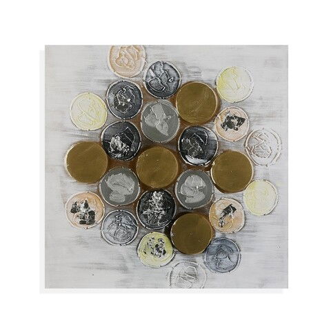 Tablou decorativ Coins Picture, Versa, 60x60 cm, canvas