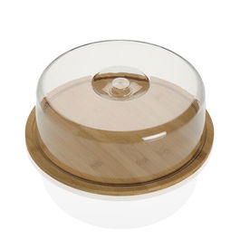 Platou cu capac pentru branzaturi Versa, Ø26x8 cm, bambus/polistiren