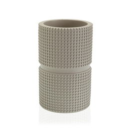 Suport periute si pasta de dinti Martina, Versa, Ø7.4x11.4 cm, polirasina, bej