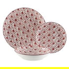 Serviciu de masa 18 piese Rombos, Versa, portelan, rose