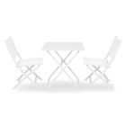 Set 2 scaune si masa pliabile, Breeze, L.70 l.70 H.75 cm, aluminiu, alb