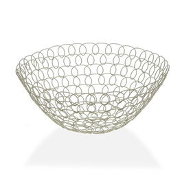 Cos pentru fructe Melton, Versa, 28 x 28 x 12 cm, metal, alb