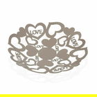 Cos pentru fructe Cozy, Versa, 29 x 29 x 4.5 cm, otel, grej