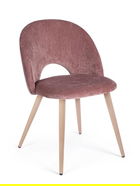 Scaun Linzey, Bizzotto, catifea, 53x60x82 cm, roz