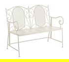 Banca de gradina Giselle, Bizzotto, 115x60x92 cm, otel, crem