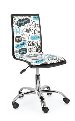 Scaun de birou Young Hello, Bizzotto, piele ecologica, multicolor