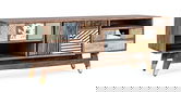 Comoda TV Dhaval, Bizzotto, 140 x 40 x 48 cm, lemn de mango/MDF