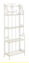 Etajera Giselle, Bizzotto, 60 x 28 x 166 cm, otel, crem