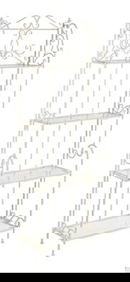 Etajera Giselle, Bizzotto, 60 x 28 x 166 cm, otel, crem