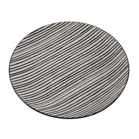 Farfurie intinsa Black Line, Versa, Ø 27 cm, portelan, negru