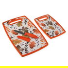 Set 2 tocatoare si 1 cutit cu teaca Aya Leaves, Versa, 23 x 27 cm / 19 x 30 cm, polipropilena