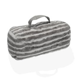 Opritor pentru usa Grey Striped, Versa, 24 x 9 x 11 cm, poliester, gri