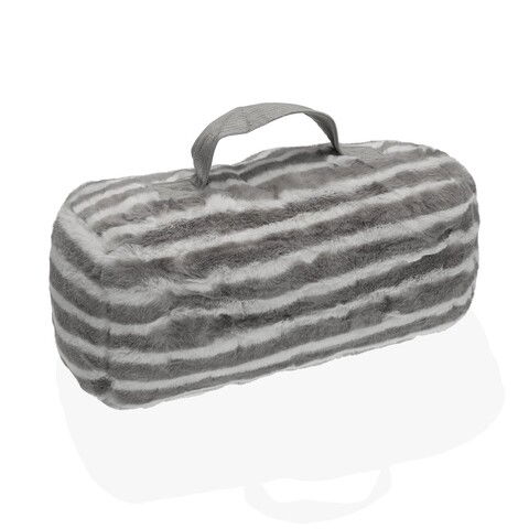 Opritor pentru usa Grey Striped, Versa, 24 x 9 x 11 cm, poliester, gri