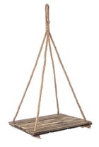 Suport pentru ghiveci Yari Squa Brown, Bizzotto, suspendabil, 45 x 88 cm, lemn de pin