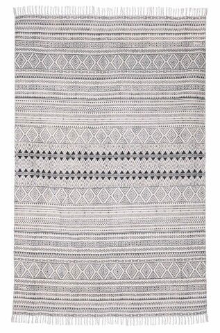 Covor Giordania Grey, Bizzotto, 160 x 230 cm, 100% bumbac