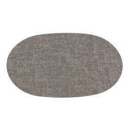 Suport pentru farfurie Reversible, cu doua fete, Versa, 30 x 43 cm, piele ecologica, gri deschis