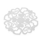 Suport pentru vase fierbinti Cozy Hearts, Versa, 22 x 22 cm, metal, alb