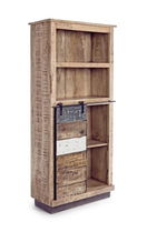 Biblioteca Tudor, Bizzotto, 71 x 34 x 163 cm, lemn de mango/otel