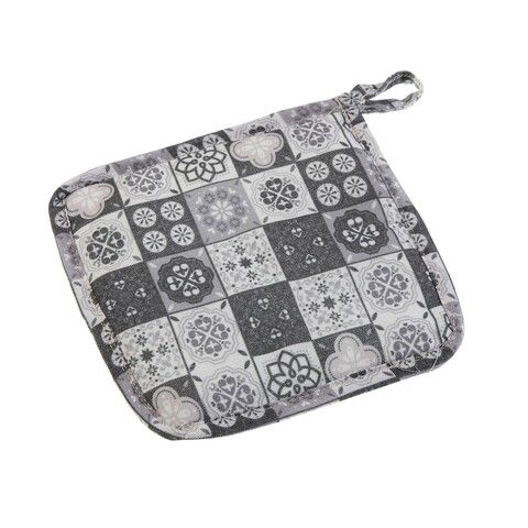 Suport pentru vase fierbinti Mandala Black, Versa, 20 x 20 cm, textil,