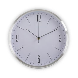 Ceas de perete Quinn, Versa, 30 cm, aluminiu, argintiu