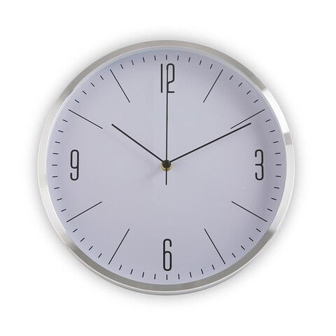 Ceas de perete Quinn, Versa, 30 cm, aluminiu, argintiu