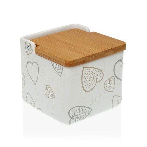 Recipient pentru sare Cozy Hearts, Versa, 12.2 x 12.2 x 11.5 cm, ceramica