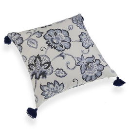 Perna decorativa Aubrey Tassels, Versa, 45 x 45 cm, poliester, albastru