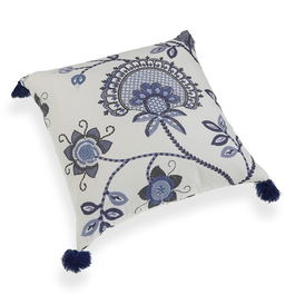 Perna decorativa Carey Tassels, Versa, 45 x 45 cm, poliester, albastru