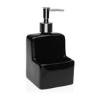 Dozator detergent lichid cu suport burete Ellery, Versa, 11.2 x 9.8 x 19 cm, dolomit, negru
