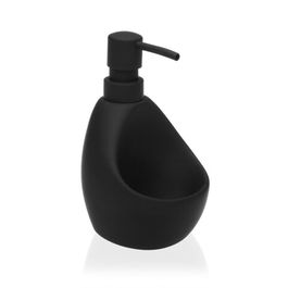 Dispenser sapun lichid Ellis, Versa, 11 x 9.5 x 16.5 cm, ceramica, negru