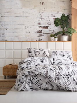 Lenjerie de pat dubla King (IT) Hope - White, Mijolnir, 3 piese, 250x200 cm, bumbac ranforce, multicolor