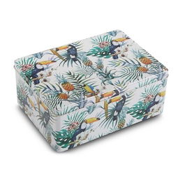 Cutie cu capac Tropical, Versa, 20.5 x 16 x 8.4 cm, metal
