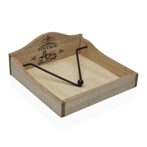 Suport pentru servetele Vintage, Versa, 18 x 18 x 7 cm, MDF