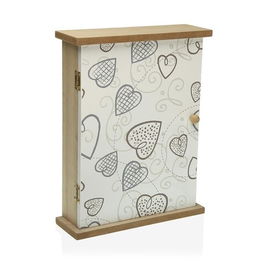 Dulapior pentru chei Cozy Hearts , Versa, 20 x 6.5 x 26 cm, MDF