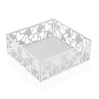 Suport pentru servetele Kamira, Versa, 16.5 x 16.5 x 5.5 cm, otel, alb