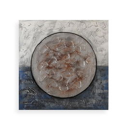 Tablou decorativ Dark Circle, Versa, 80 x 80 cm, canvas