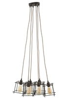 Lustra Indust Stick, Mauro Ferretti, 44 x 33 x 120 cm, 6 x E27, 20W, fier