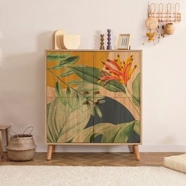 Dulap multifunctional, Vella, Saka, 95 x 111 x 36 cm, pal melaminat, multicolor
