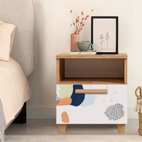 Noptiera, Vella, Leva Alfa Pied, 45 x 52 x 40 cm, pal melaminat, multicolor