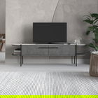 Comoda TV, Decortie, Otis, 160 x 45 x 35.6 cm, pal melaminat, gri/alb