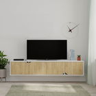 Comoda TV, Decortie, Spark, 180 x 35 x 35.6 cm, pal melaminat, stejar/alb