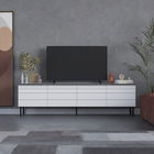 Comoda TV, Decortie, Arya, 180 x 50 x 36 cm, pal melaminat, alb