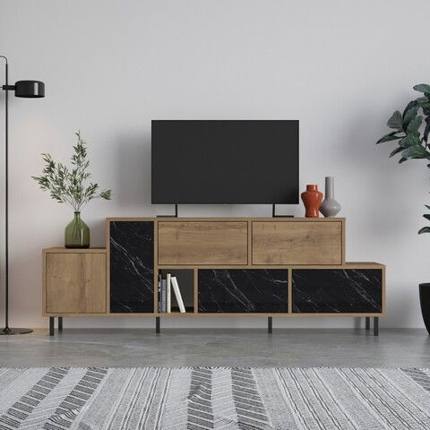 Comoda TV, Decortie, Hermes Hitit, 171.2 x 60 x 35.6 cm, pal melaminat, multicolor