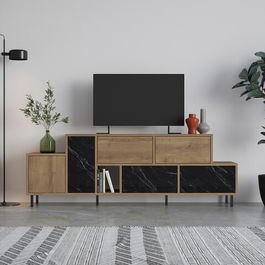 Comoda TV, Decortie, Hermes Hitit, 171.2 x 60 x 35.6 cm, pal melaminat, multicolor