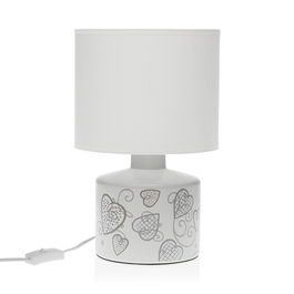 Lampa de masa Cozy Hearts, Versa, 22.5 x 35 cm, ceramica
